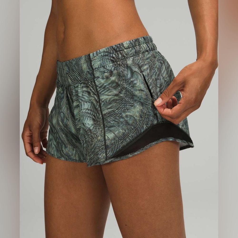 Lululemon Hotty Hot Low-Rise Lined Shorts 2.5” in Dimensional Icing Blue: 12
